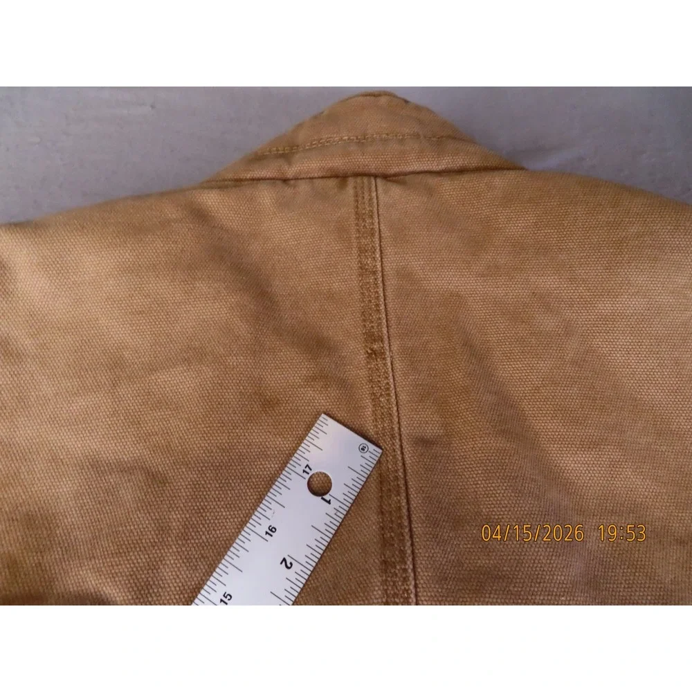 Levis Field Jacket Mens L Tan Canvas Military Aviator Coat Southwestern Aztec - Picture 15 of 16